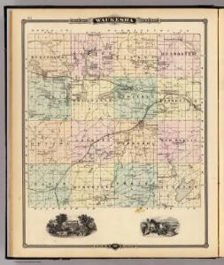 Map of Waukesha County, State of Wisconsin.