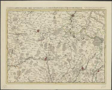 Carte particuliere des environs de Cambray, Bappaumes, St. Quentin, Perone