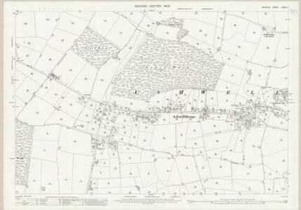 Norfolk LXXXVI.7 (includes: Ashwellthorpe; Wreningham; Wymondham) - 25 Inch Map