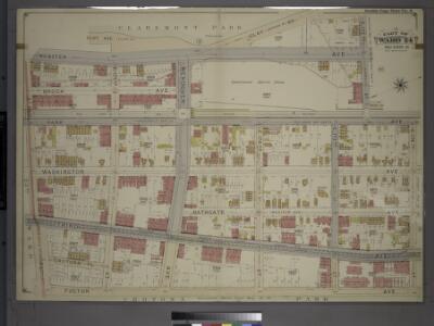 Double Page Plate No. 4, Part of Ward 24, Section 11. [Bounded by Webster Avenue, 173rd Street, Park Avenue, E. 174th Street, Fulton Avenue and St. Paul Place.]