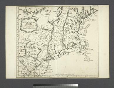 Carte de la Nouvelle Angleterre: New York, Pensilvanie et Nouveau Jersay suivant les cartes angloises.