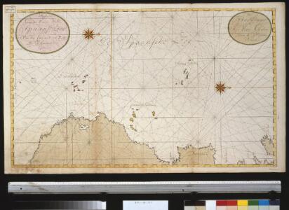 Wassende graade kaart van de Spaanse Zee van het Canaal tot voorbij de Vlaemse Eijlanden