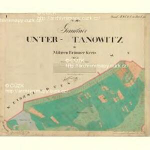 Unter Tanowitz - m0491-1-001 - Kaiserpflichtexemplar der Landkarten des stabilen Katasters