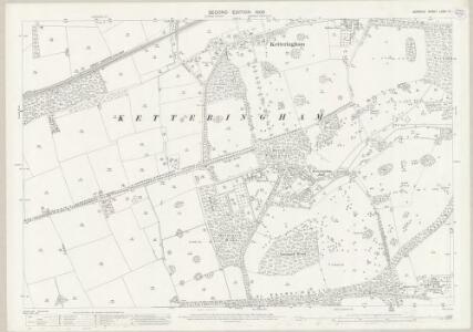 Norfolk LXXIV.12 (includes: East Carleton; Hethersett; Ketteringham) - 25 Inch Map