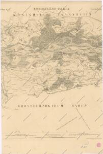 Topographische - Carte des Rheinstromes und seiner beiderseitigen Ufer von Hüningen bis Lauterburg...