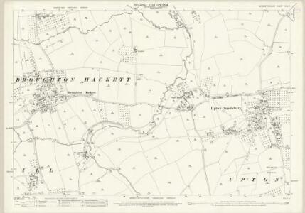 Worcestershire XXXIV.7 (includes: Broughton Hackett; Churchill; Crowle; Grafton Flyford; Upton Snodbury) - 25 Inch Map