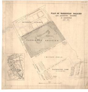 Plan of Warriston policies and adjoining grounds in Edinburgh.