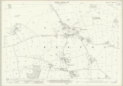 Suffolk XLV.10 (includes: Beyton; Rougham; Thurston; Tostock) - 25 Inch Map