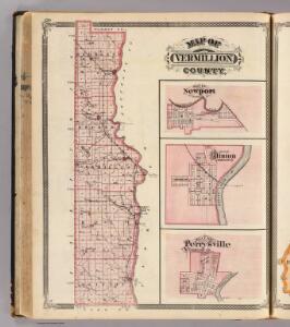 Map of Vermillion County (with) Newport, Clinton, Perrysville.