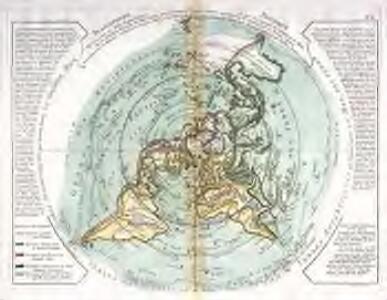 Planisphere physique où l'on voit du pole septentrional ce que l'on connoît de terres et de mers