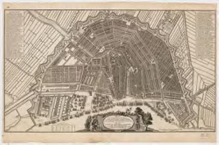 Plan de la grande & fameuse ville marchande d'Amsterdam = Plan van de wyd vermaarde en beroemde koop stad Amsterdam