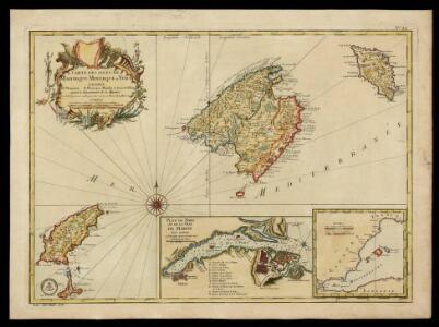 Carte des Isles de Maiorque, Minorque et Yvice / par N.B.