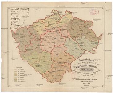 Übersichtskarte der Gebiete für die landwirthschaftlichen Regional-Ausstellungen in Boehmen