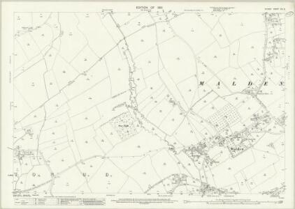 Surrey XIII.5 (includes: Malden; New Malden; Surbiton; Tolworth) - 25 Inch Map