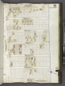 Queens V. 8, Plate No. 96 [Map bounded by Beach 130th St., Atlantic Ocean, Beach 136th St., Rockaway Beach Blvd.]