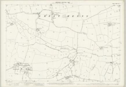Essex (1st Ed/Rev 1862-96) XII.11 (includes: Alphamstone; Great Henny; Lamarsh; Twinstead) - 25 Inch Map