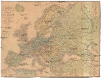 Praktische Geschäfts und Reisekarte sämmtlicher Staaten von Europa