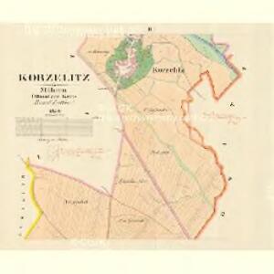 Korzelitz - m0969-1-002 - Kaiserpflichtexemplar der Landkarten des stabilen Katasters