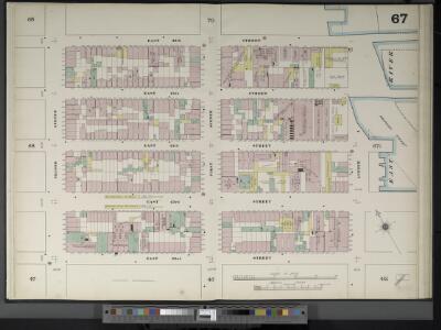 Manhattan, V. 4, Double Page Plate No. 67  [Map bounded by E. 26th St., East River, E. 22nd St., 2nd Ave.]