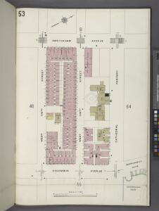 Manhattan V. 7, Plate No. 53 [Map bounded by Amsterdam Ave., Cathedral Parkway, Columbus Ave., W. 108th St.]