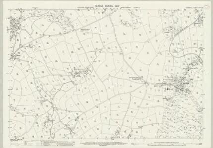 Cornwall XXVIII.13 (includes: St Cleer) - 25 Inch Map