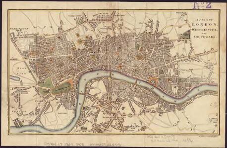 A plan of London, Westminster, and Southwark