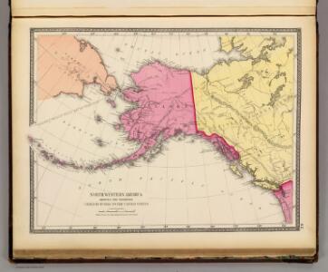 North western America showing the territory ceded by Russia to the United States.