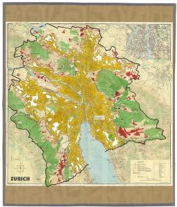 Zürich: Definition der Siedlungen für die eidgenössische Volkszählung am 01.12.1950; Siedlungskarte