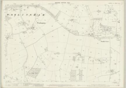 Suffolk IX.16 (includes: Ellough; Mutford; North Cove; Worlingham) - 25 Inch Map