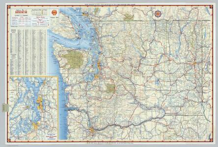 Shell Highway Map of Washington.
