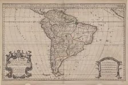 South America divided into its principall parts where are distinguished the severall states which belong to the Spanish, English, Portugals, and French