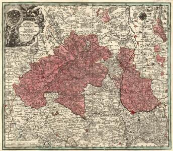 Tabulae Geographicae Principatus Brandenburg: Culmb: sive Baruthini Pars Inferior cum adjacentibus Regionibus exhibita et Sculpta