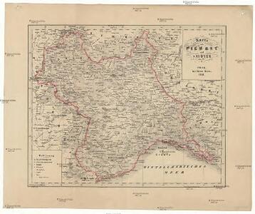 Karte von Piemont und Savoyen