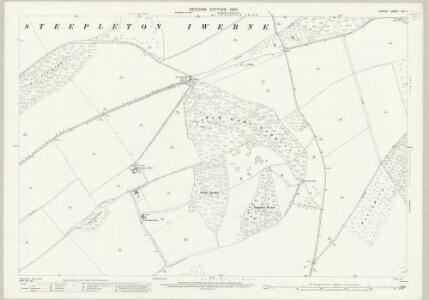 Dorset XIV.11 (includes: Iwerne Stepleton; Pimperne; Stourpaine) - 25 Inch Map