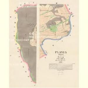 Planes (Plaň) - c5806-1-001 - Kaiserpflichtexemplar der Landkarten des stabilen Katasters
