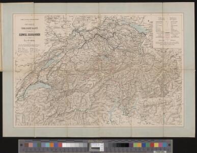 Officielle Uebersichtskarte der Schweiz. Eisenbahnen vom Monat April 1879