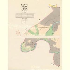 Sazau (Sazawa) - c6753-1-001 - Kaiserpflichtexemplar der Landkarten des stabilen Katasters