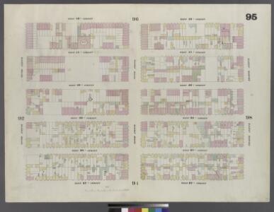Plate 95: Map bounded by West 42nd Street, Eighth Avenue, West 37th Street, Tenth Avenue