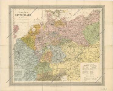 Reise - Karte von Deutschland und den Nachbarstaaten