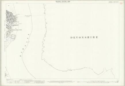 Cornwall XLVI.14 (includes: Devonport; East Stonehouse; Maker with Rame; Torpoint) - 25 Inch Map