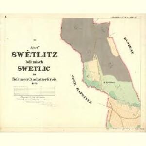 Swetlitz - c7620-1-001 - Kaiserpflichtexemplar der Landkarten des stabilen Katasters