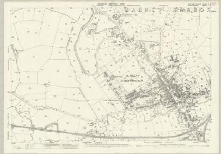 Northamptonshire XV.8 (includes: East Farndon; Lubenham; Market Harborough) - 25 Inch Map