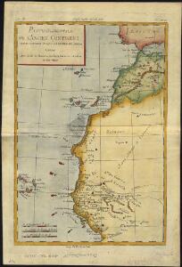 Partie occidentale de l'ancien continent depuis Lisbonne jusquà la Riviere de Sierra Leona, avec l'Isle Madere, les Isles Canaires, et celles du C. Verd