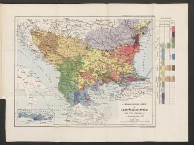 Ethnographische Karte der europäischen Türkei und ihrer Dependenzen zu Anfang des Jahres 1877