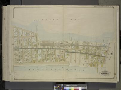 Queens, Vol. 1, Double Page Plate No. 38; Part of     Ward 5; Farrockaway; [Map bounded by bay Ave., 10th Ave., 9th Ave., 8th Ave.,    7th Ave., 6th Ave., 5th Ave., 4th Ave., 3rd Ave., 2nd Ave., 1st Ave.; Including  New Port Ave., Beach Ave., Eastern