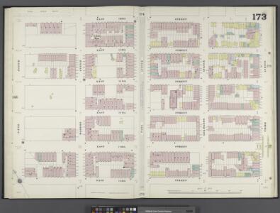 Manhattan, V. 8, Double Page Plate No. 173 [Map bounded by E. 120th St., 3rd Ave., E. 115th St., 5th Ave.]