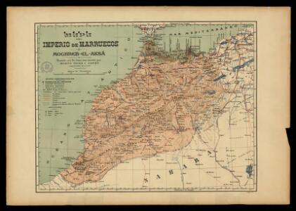 Mapa del imperio de Marruecos ó Moghreb-El-Aksá / trazado con los datos mas recientes por Benito Chias y Carbó, ingeniero militar; J. Soler g[rabó]