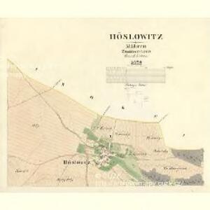 Höslowitz - m2179-1-001 - Kaiserpflichtexemplar der Landkarten des stabilen Katasters