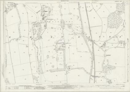 Hampshire and Isle of Wight LVI.8 (includes: Nursling and Rownhams; Romsey Extra; Romsey Infra) - 25 Inch Map
