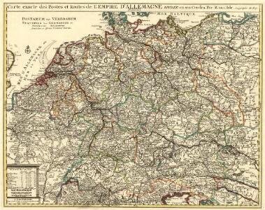 Carte exacte des Postes et Routes de l'Empire d'Allemagne